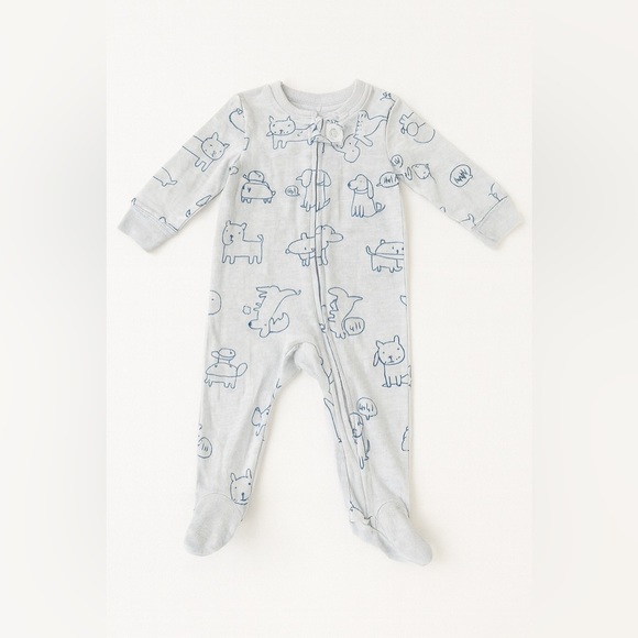 Adorable Gray and Blue Kids One Piece - Picture 1 of 3